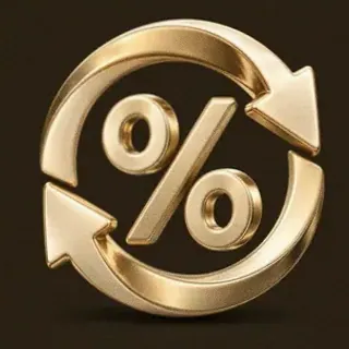 Percent cycle icon — Royal Reels