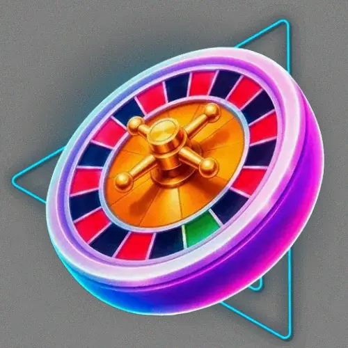 Neon roulette wheel