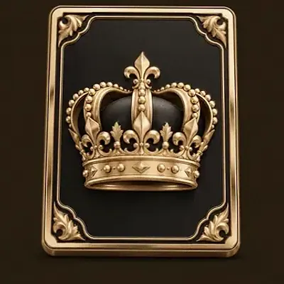 Crown emblem card — Royal Reels