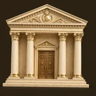 Classical bank building — Royal Reels